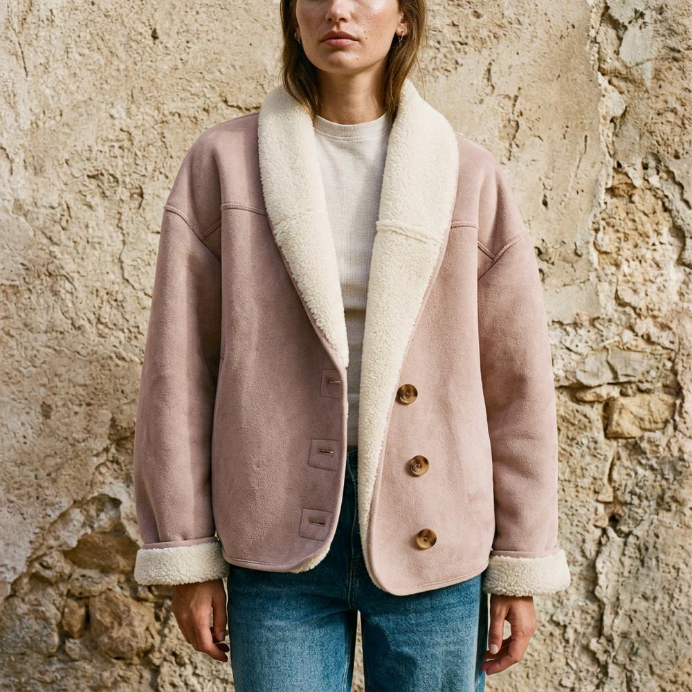 Nobleman Code - Rivin | Gefütterte Veloursartige Jacke Damen