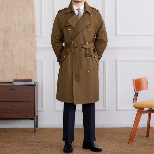 Kelen Doppelreihiger langer Trenchcoat