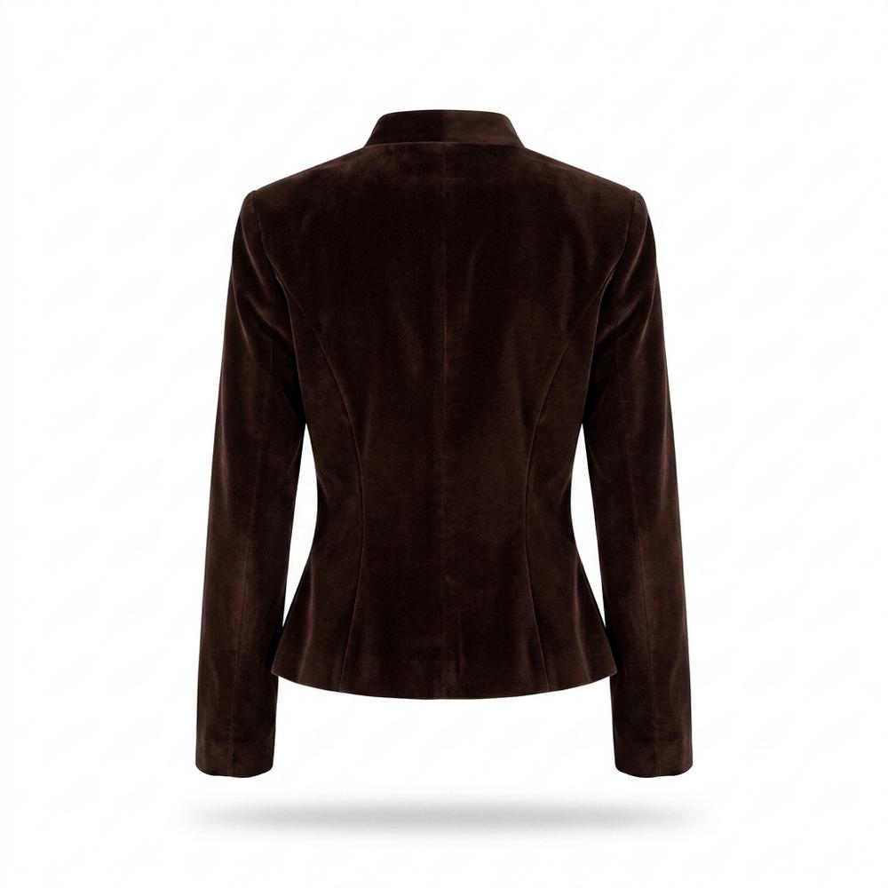 Gentleman Code - Aitam | Tailliert Geknöpft Wildleder-Jacke Damen