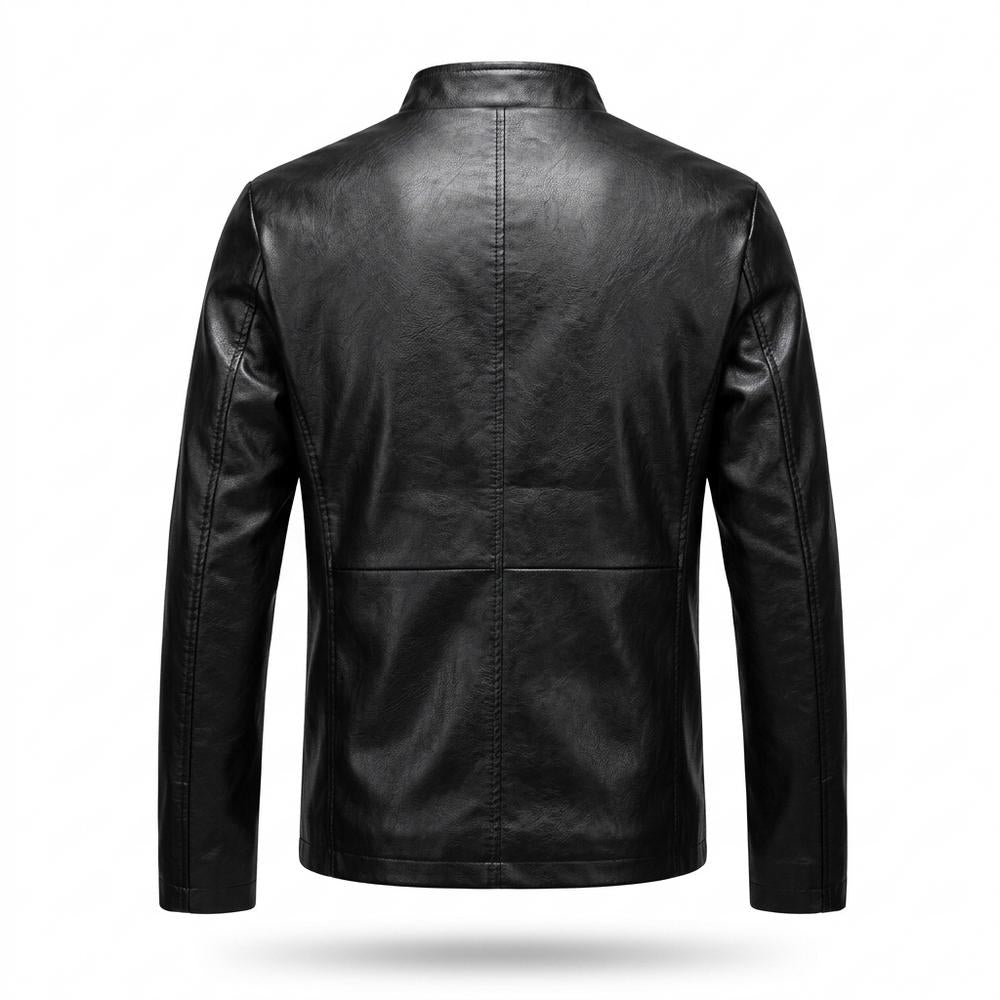 Gentleman Code - Aenen | Taillierte Hochgeschlossene Lederjacke Herren