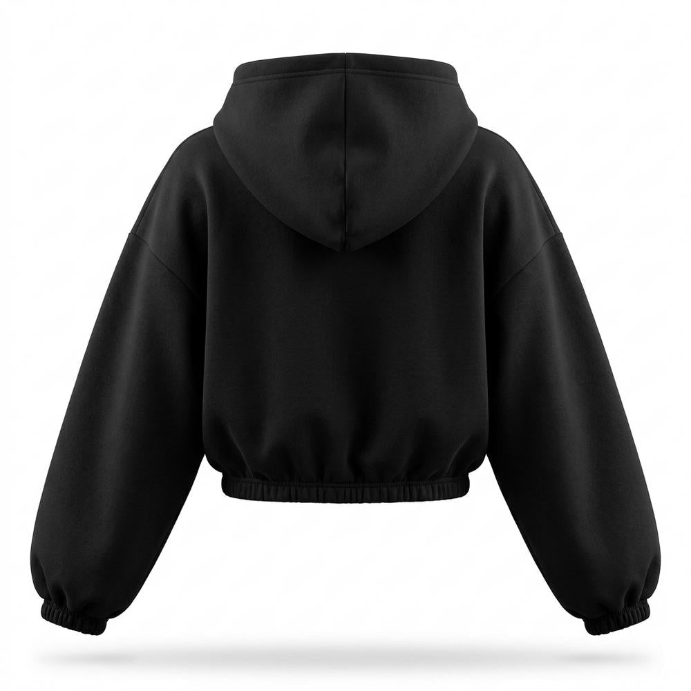 Gentleman Code - Yohak | Kurzgeschnitten Weitärmlig Hoodie Damen