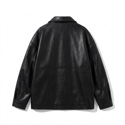 Nobleman Code - Nozel | Oversized Kentkragen Lederjacke Unisex