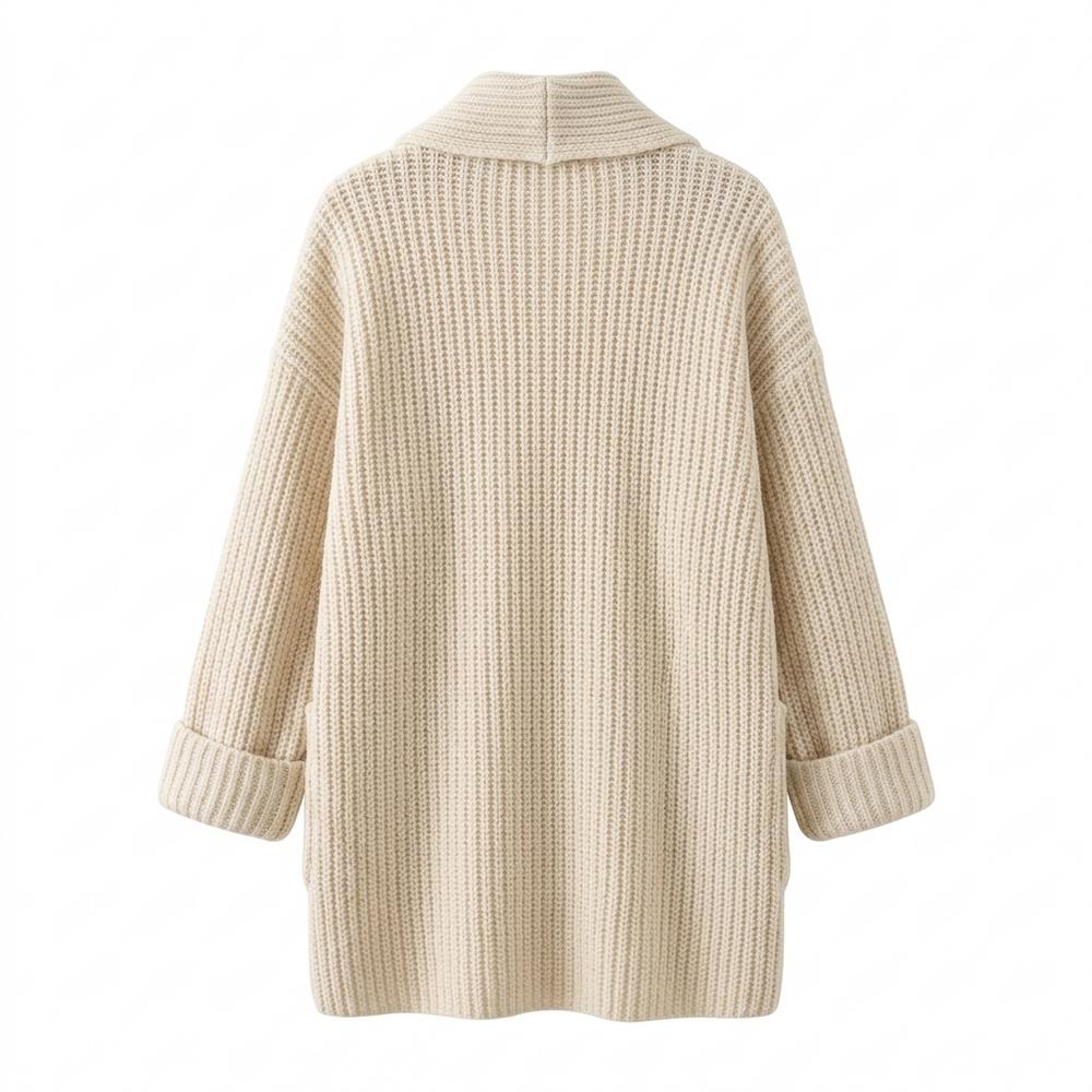 Nobleman Code - Eevos | Grobstrick Schalkragen Cardigan Damen