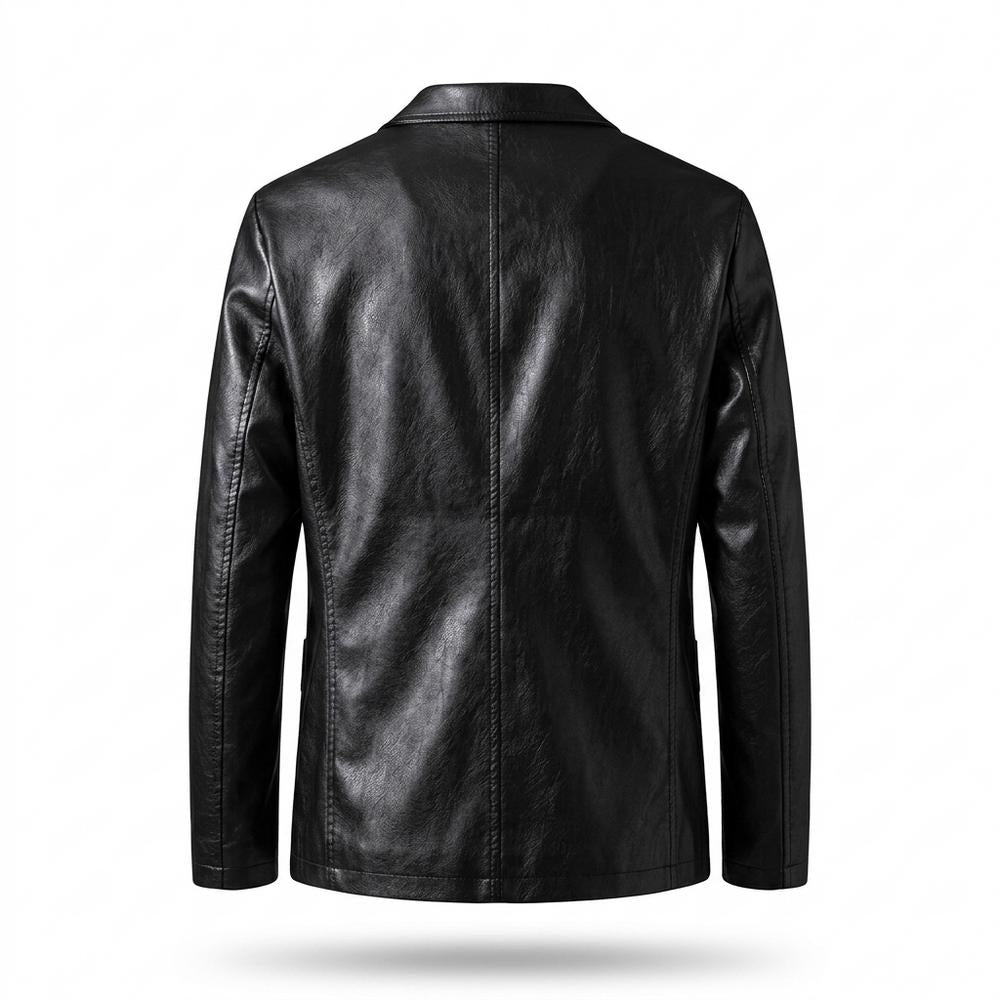Gentleman Code - Dapit | Gefüttert Geknöpft Lederjacke Herren