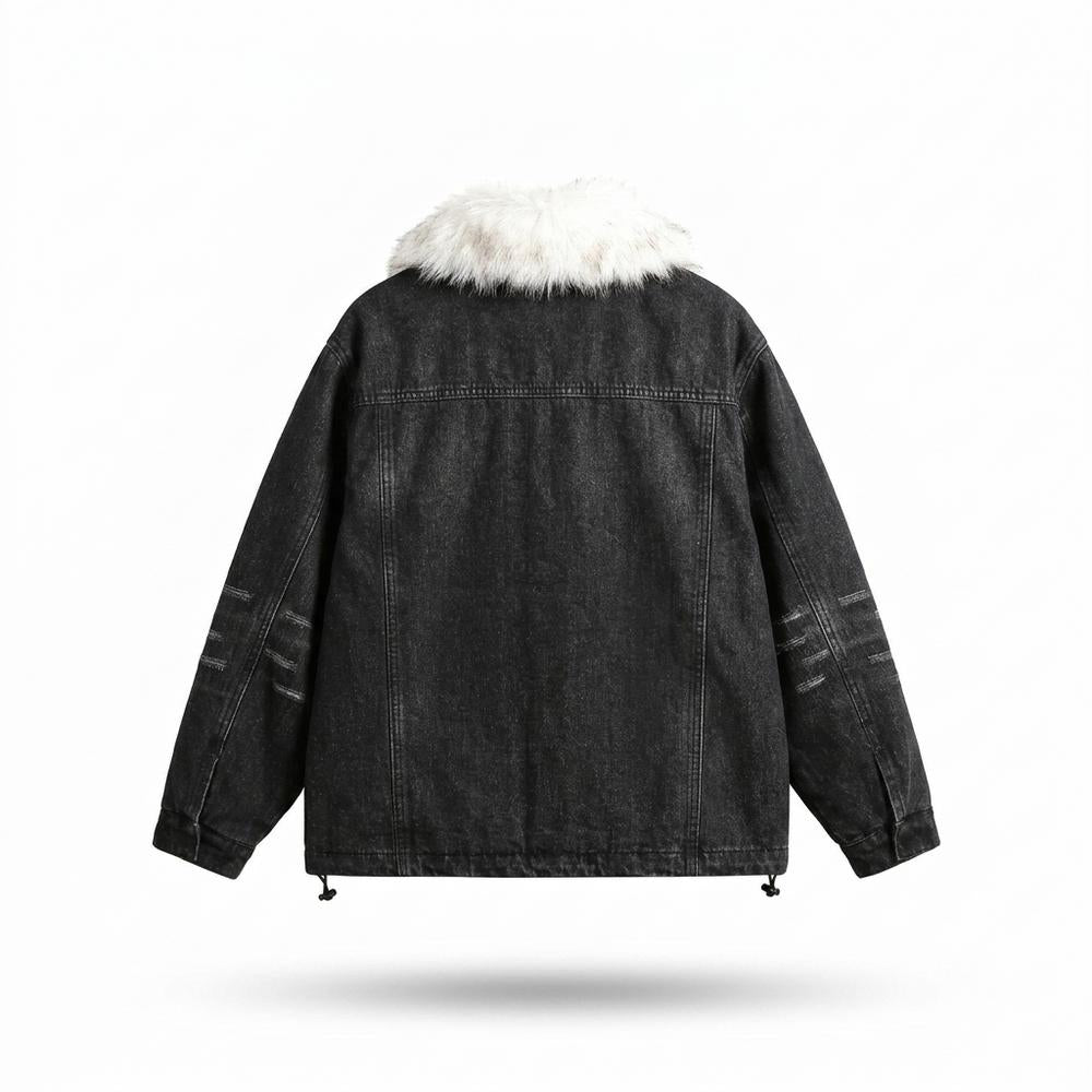 Nobleman Code - Sozal | Pelzbesetzt Gewaschen Jacke Unisex