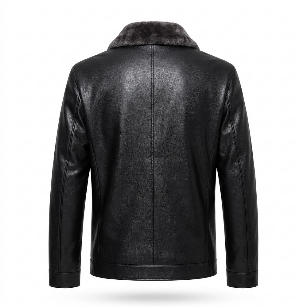Gentleman Code - Sudom | Gefütterte Glatte Lederjacke Herren