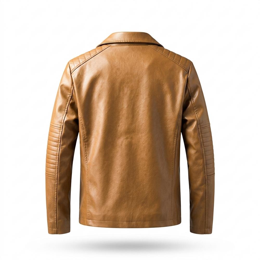Gentleman Code - Cozor | Asymmetrische Gesteppte Lederjacke Herren