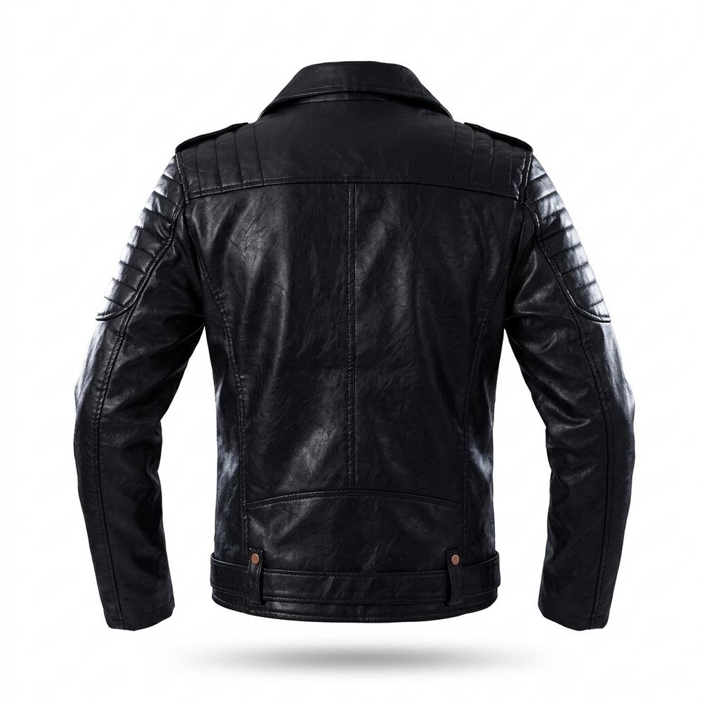 Gentleman Code - Mewev | Asymmetrisch Gesteppt Lederjacke Herren