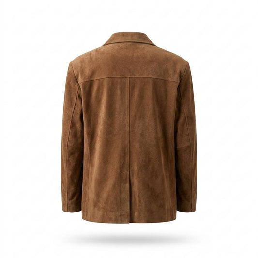 Nobleman Code - Vopod | Oversized Geknöpft Wildleder-Jacke Damen