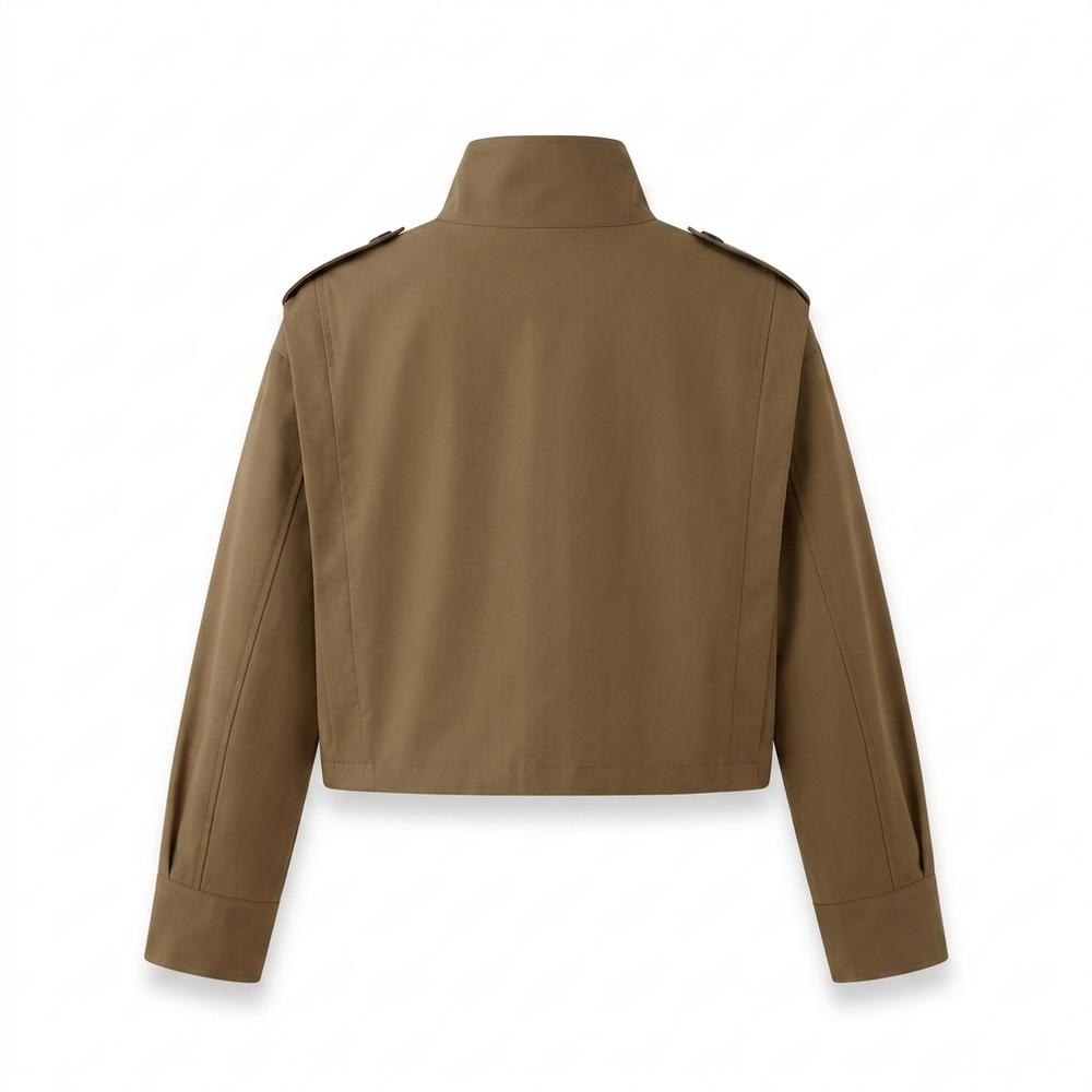 Nobleman Code - Newor | Kurzgeschnittene Hochgeschlossene Jacke Damen