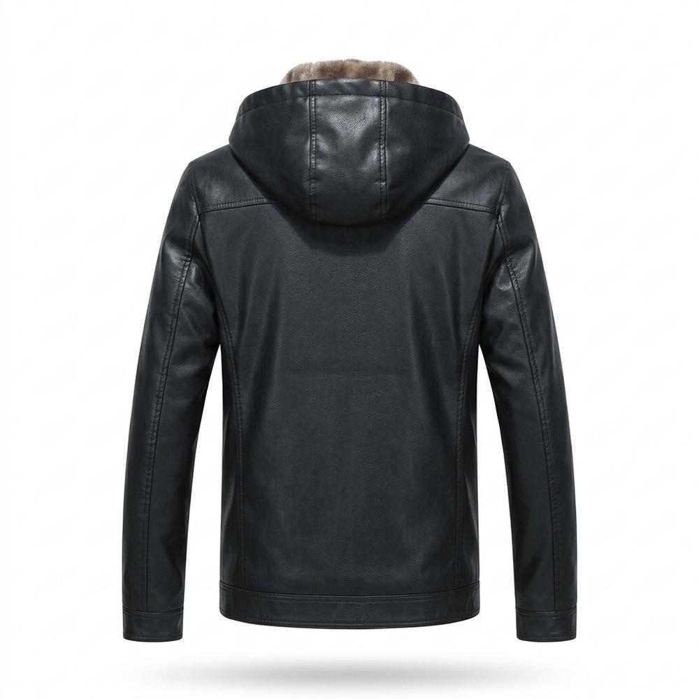Gentleman Code - Ranan | Gefüttert Kapuzen Lederjacke Herren