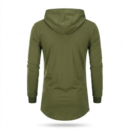 Nobleman Code - Veven | Langgeschnitten Langärmlig Hoodie Herren
