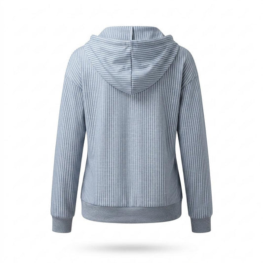 Gentleman Code - Lekor | Gestreift Langärmlig Hoodie Damen