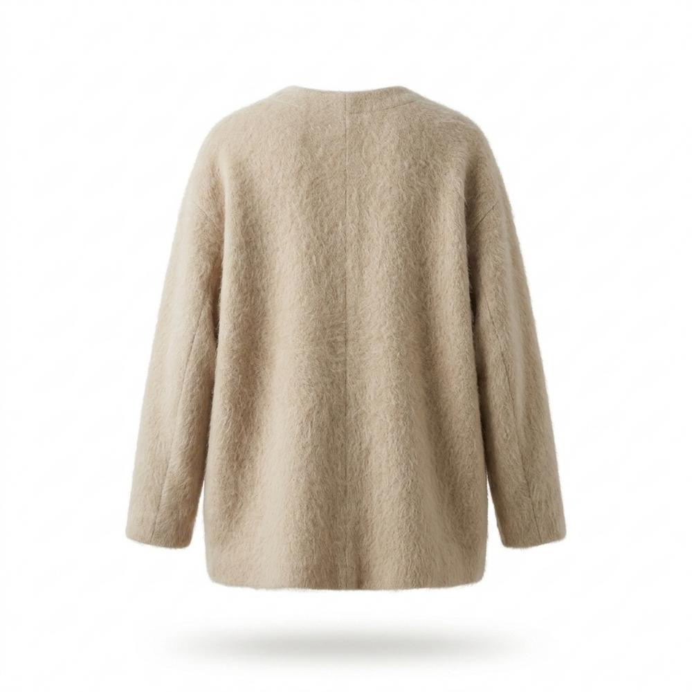 Nobleman Code - Tofek | Kragenlos Strukturiert Cardigan Damen