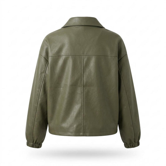 Nobleman Code - Nihil | Kurze Kastige Lederjacke Damen