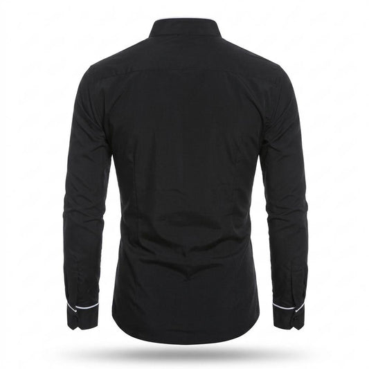 Gentleman Code - Eavis | Tailliert Gepaspelt Lederjacke Herren