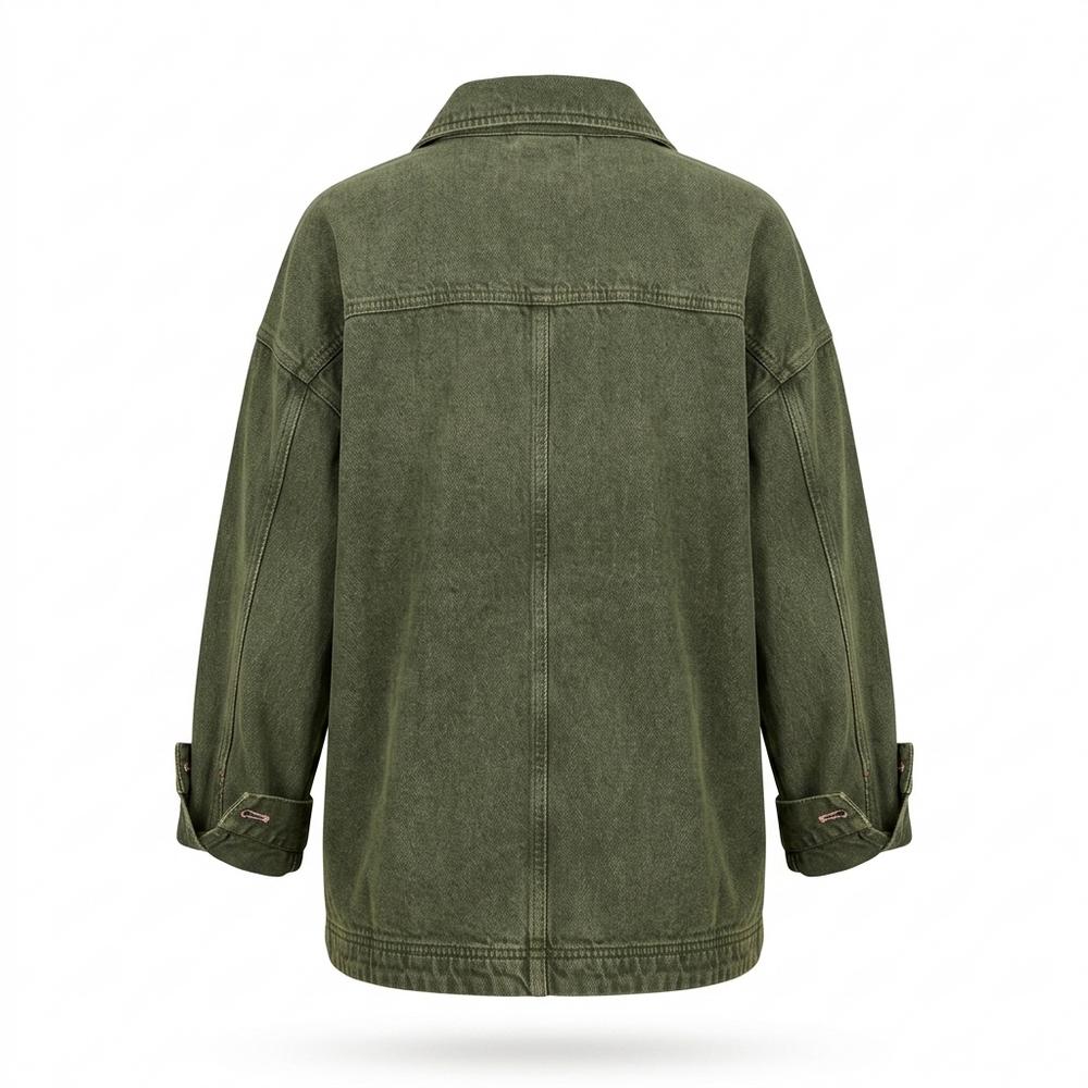 Nobleman Code - Suvin | Kastig Geschnittene Baumwoll Jacke Damen