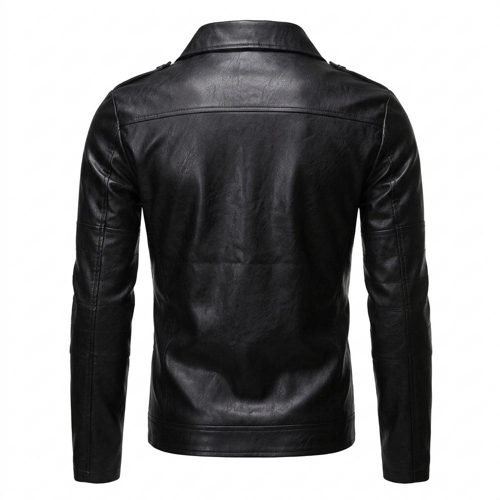 Gentleman Code - Sosim | Asymmetrisch Tailliert Lederjacke Herren