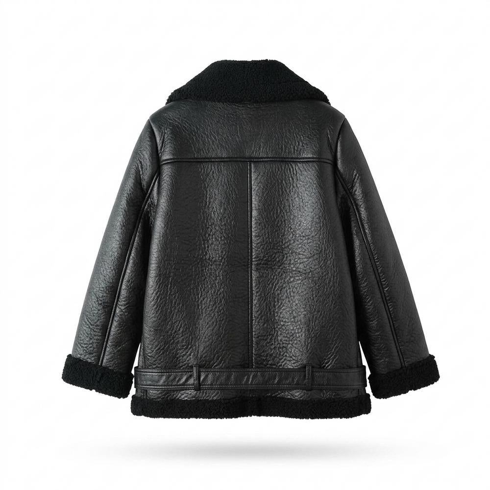 Nobleman Code - Yalin | Gefüttert Asymmetrisch Lederjacke Damen