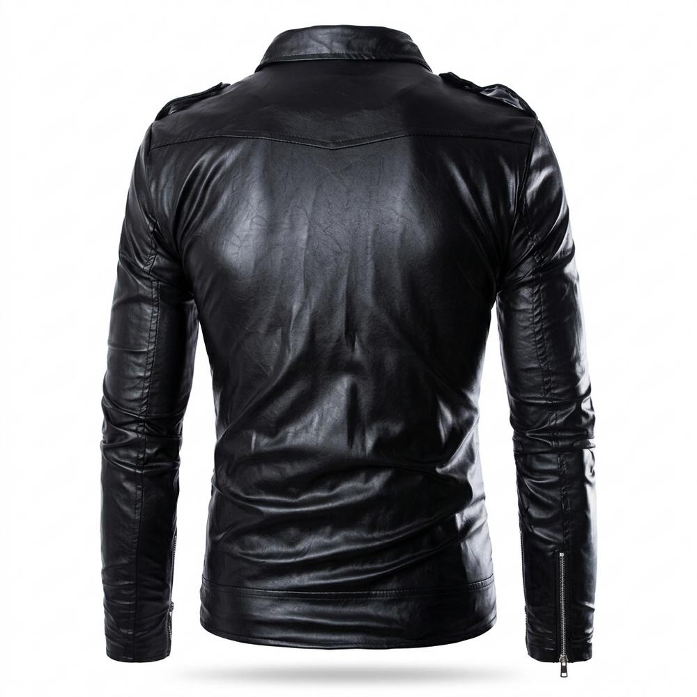 Nobleman Code - Daram | Tailliert Gefüttert Lederjacke Herren
