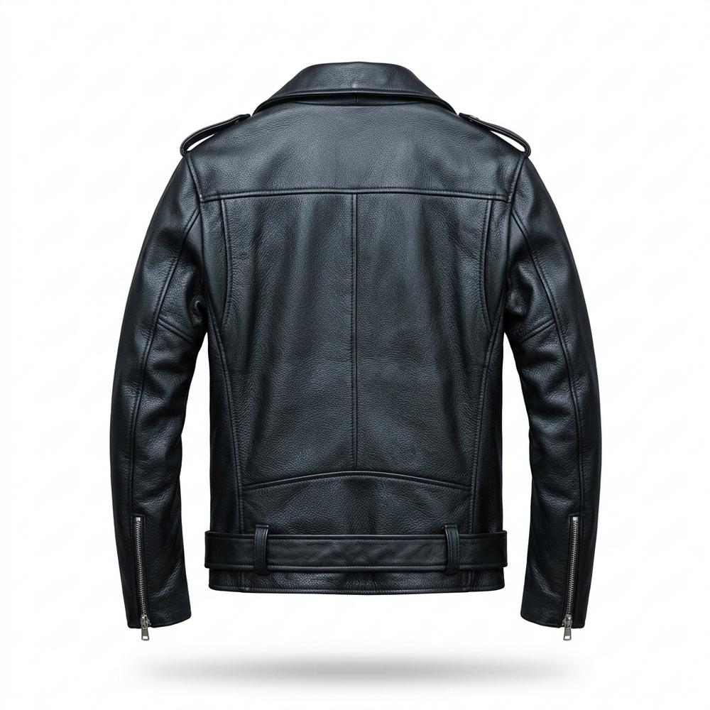Gentleman Code - Sadan | Asymmetrische Gegürtete Lederjacke Unisex