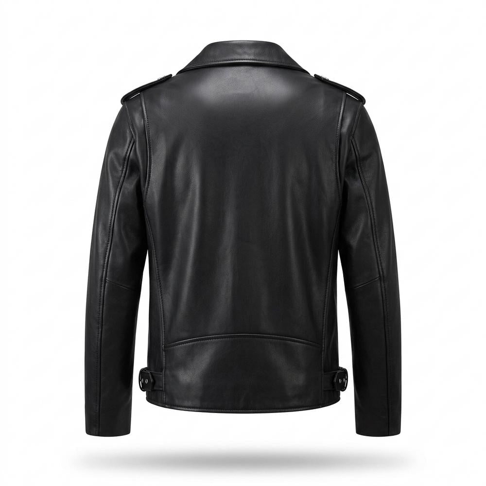 Gentleman Code - Sopol | Asymmetrische Gefütterte Lederjacke Herren