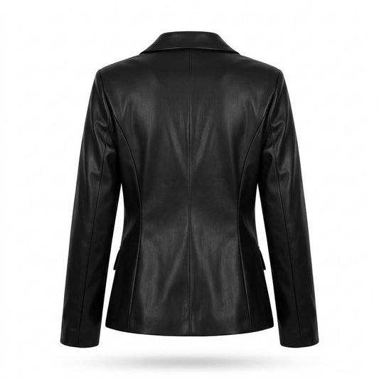 Gentleman Code - Ditem | Zweireihig Tailliert Lederjacke Damen