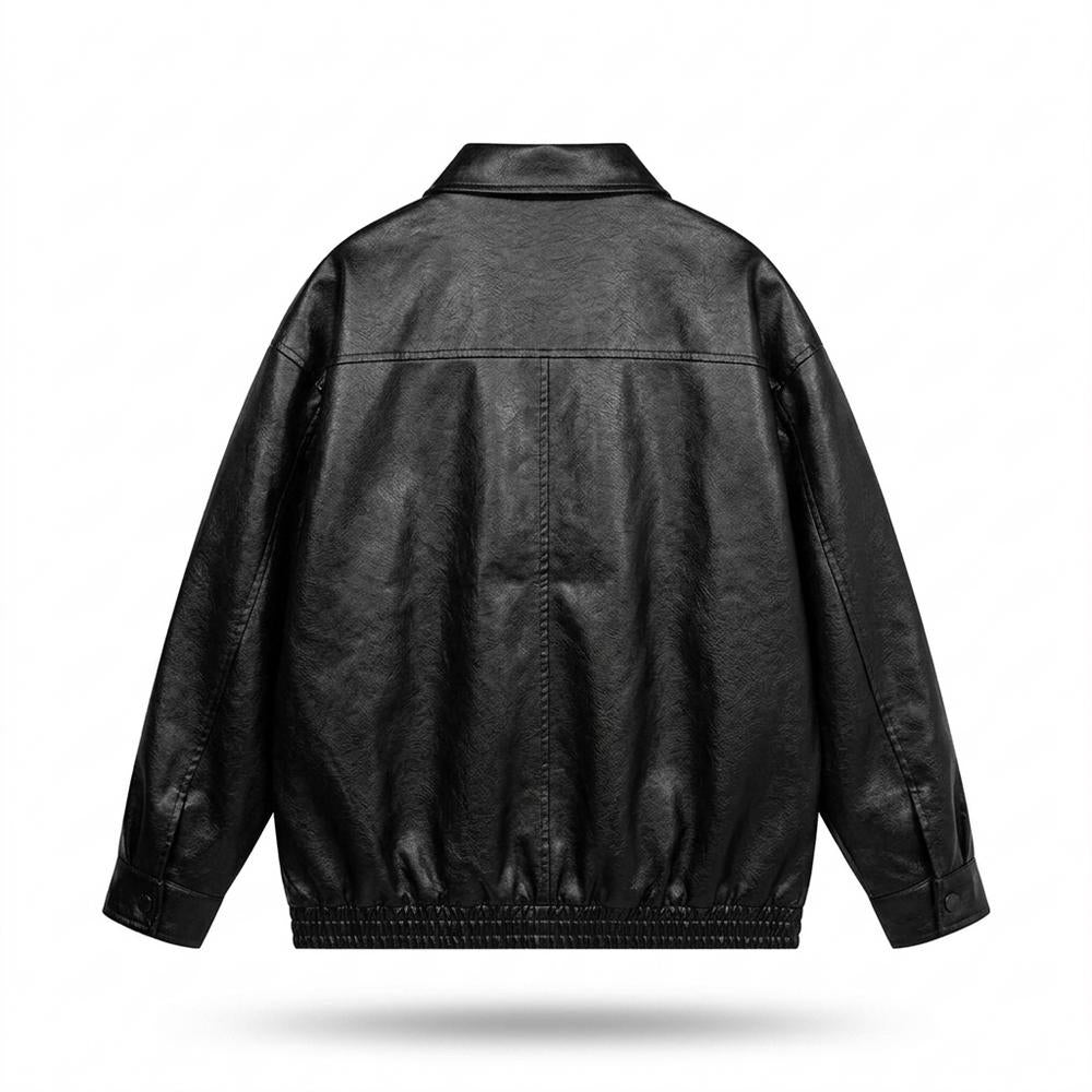 Gentleman Code - Rokus | Geknöpft Oversized Lederjacke Unisex