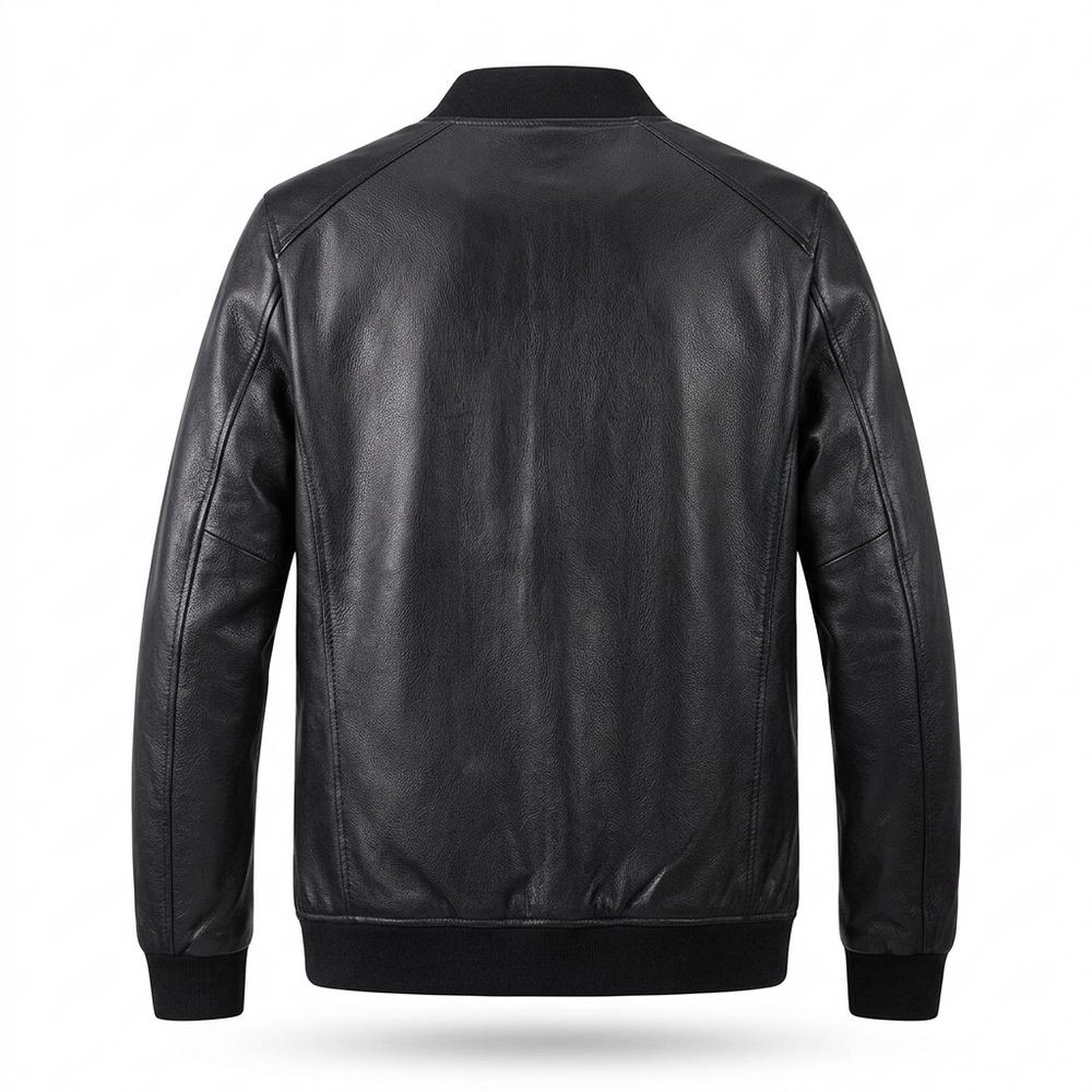 Nobleman Code - Zuzad | Genarbte Gefütterte Lederjacke Herren