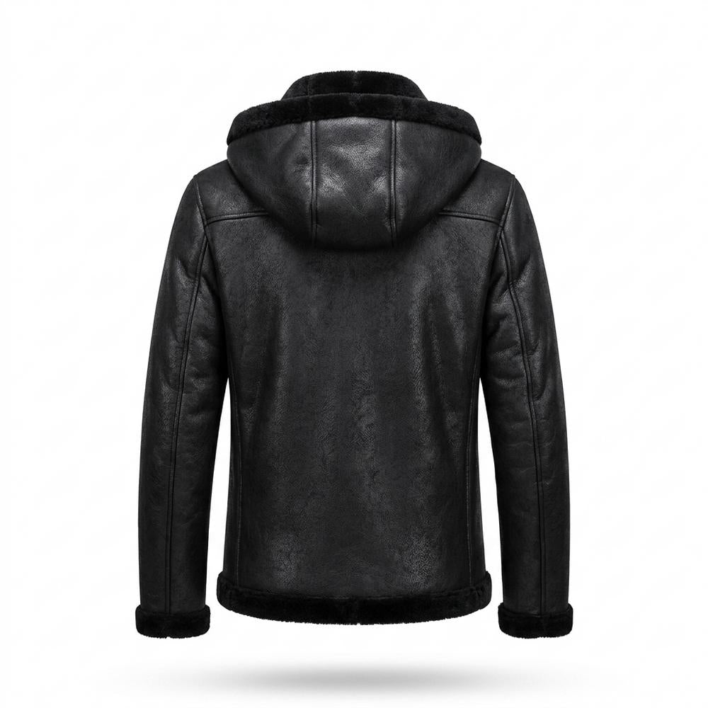 Gentleman Code - Sozur | Gefütterte Texturierte Lederjacke Herren