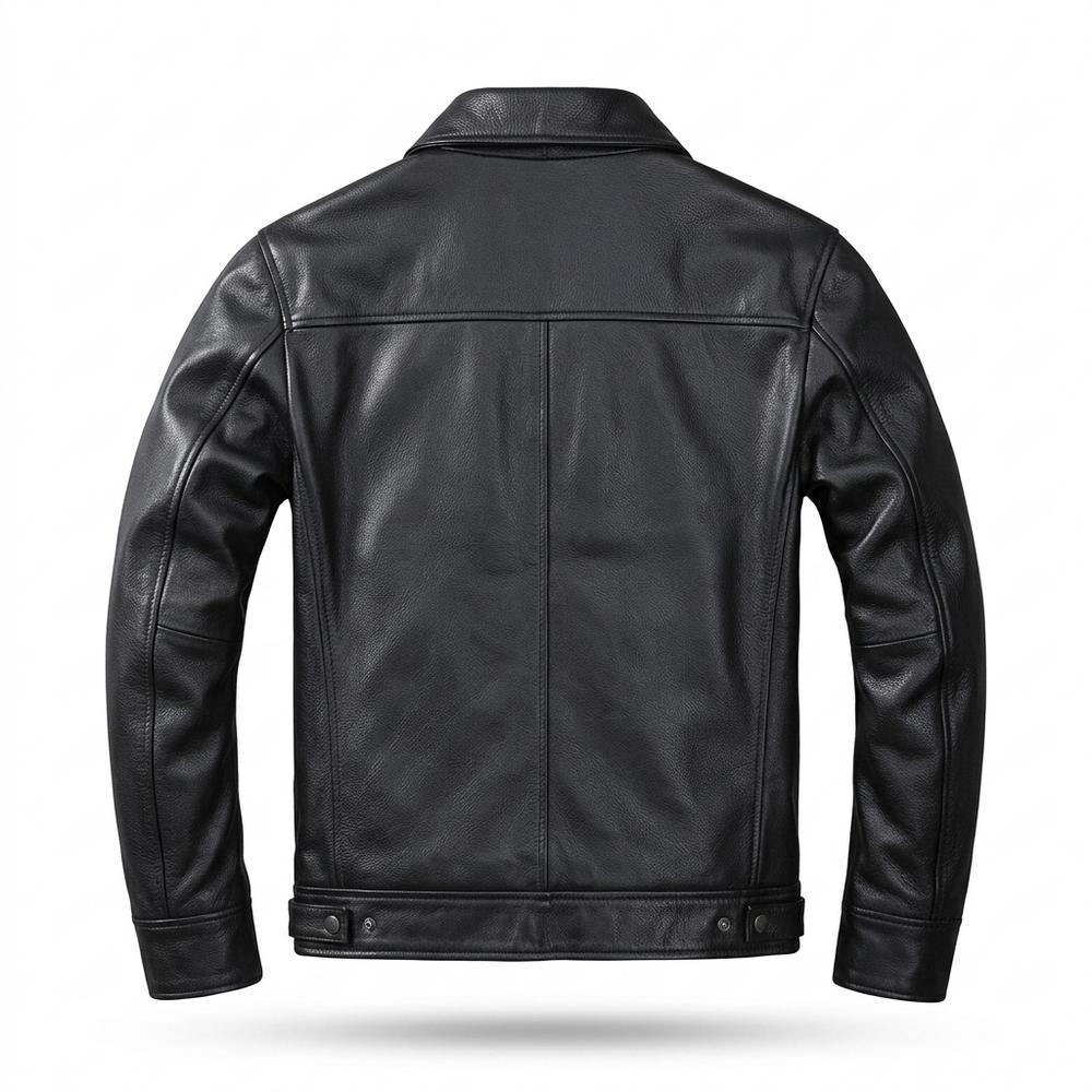 Gentleman Code - Aovur | Reißverschluss Gefütterte Lederjacke Herren