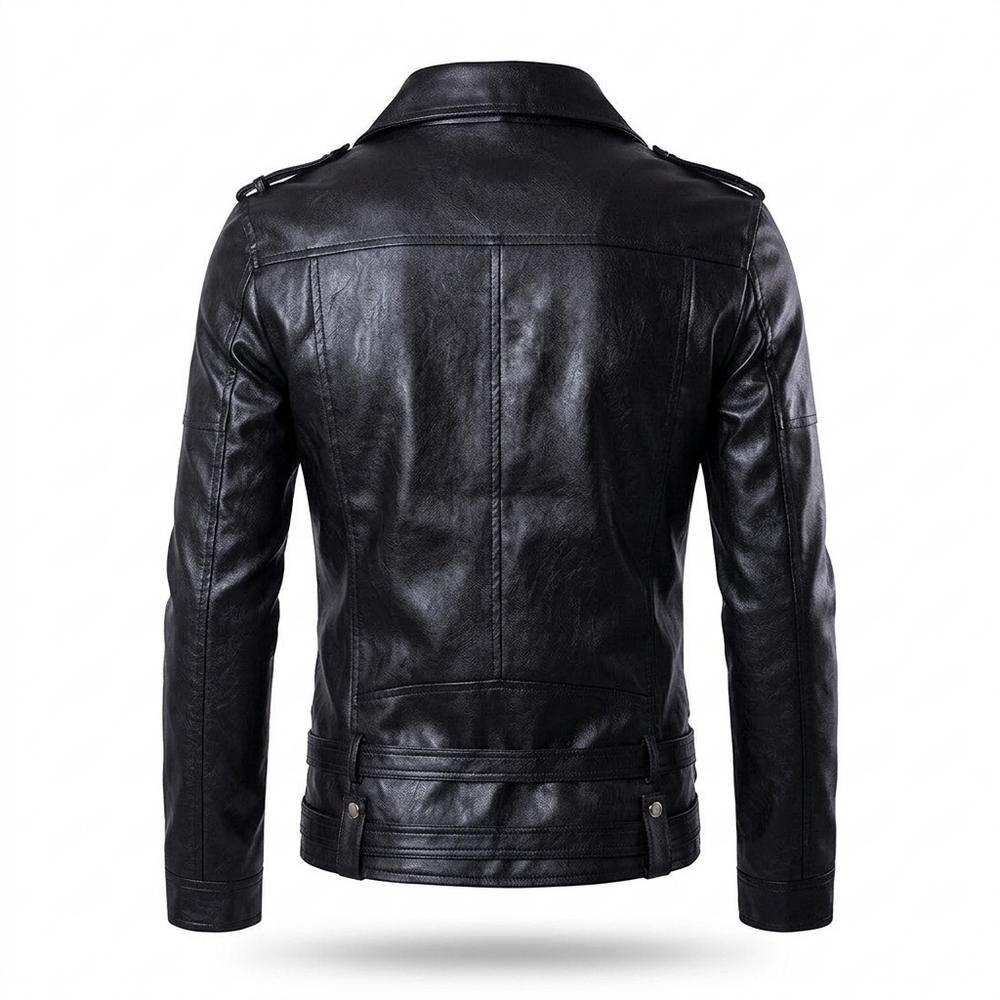Gentleman Code - Vilan | Asymmetrisch Tailliert Lederjacke Herren