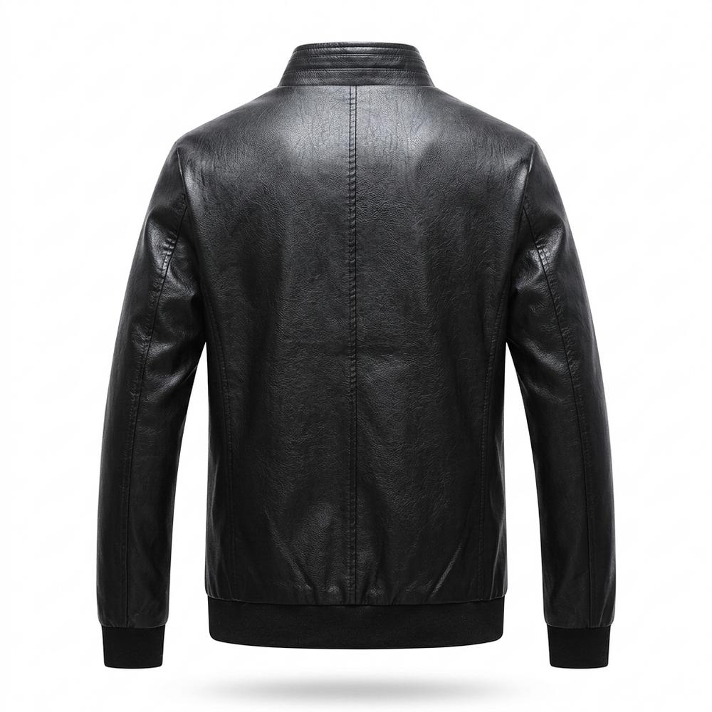 Gentleman Code - Zosul | Reißverschluss Stehkragen Lederjacke Herren