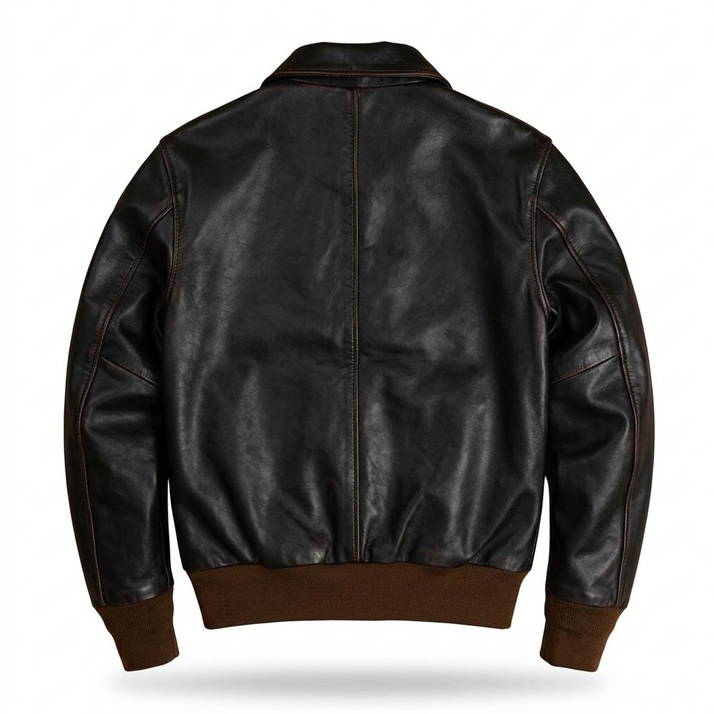 Gentleman Code - Raken | Gefüttert Bestickt Lederjacke Herren
