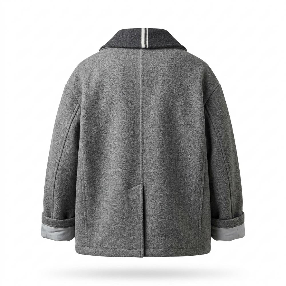 Gentleman Code - Auhek | Zweireihiger Woll Mantel Herren
