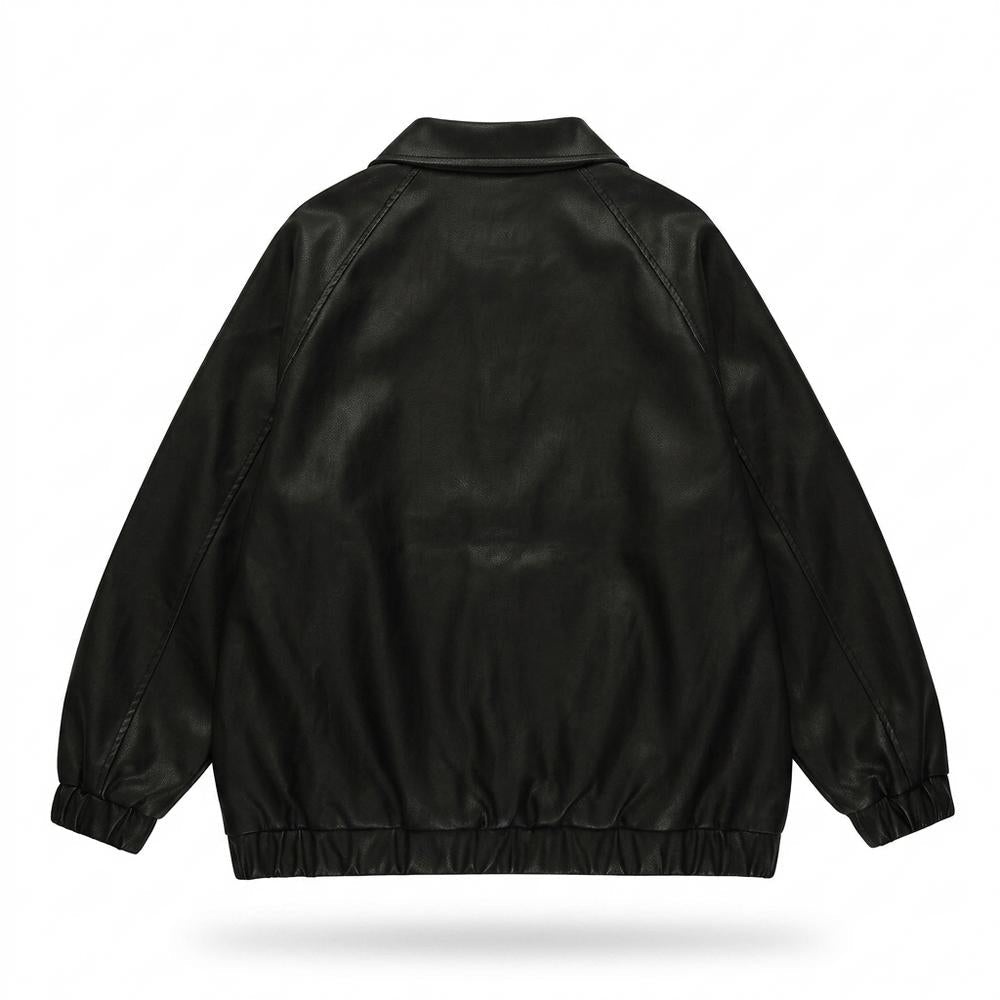 Gentleman Code - Aobir | Glatte Weite Lederjacke Unisex