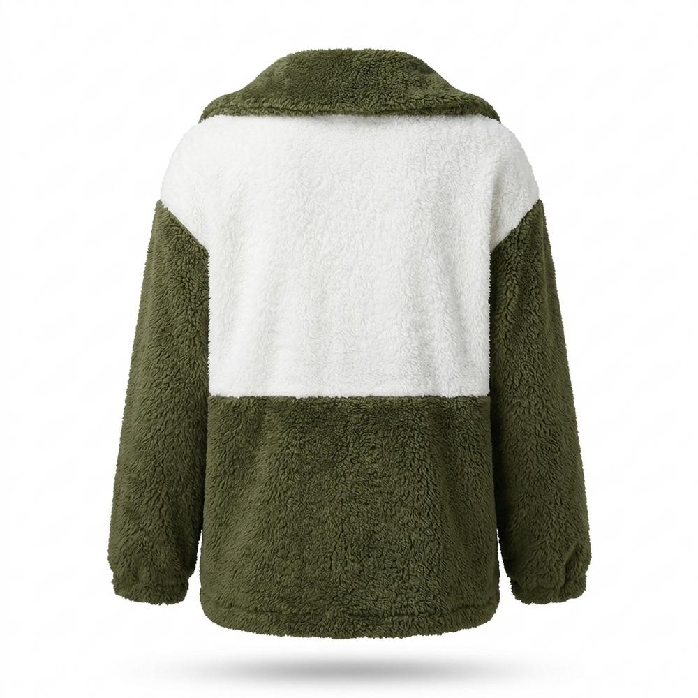 Nobleman Code - Miwuv | Zweifarbige Plüschige Jacke Damen