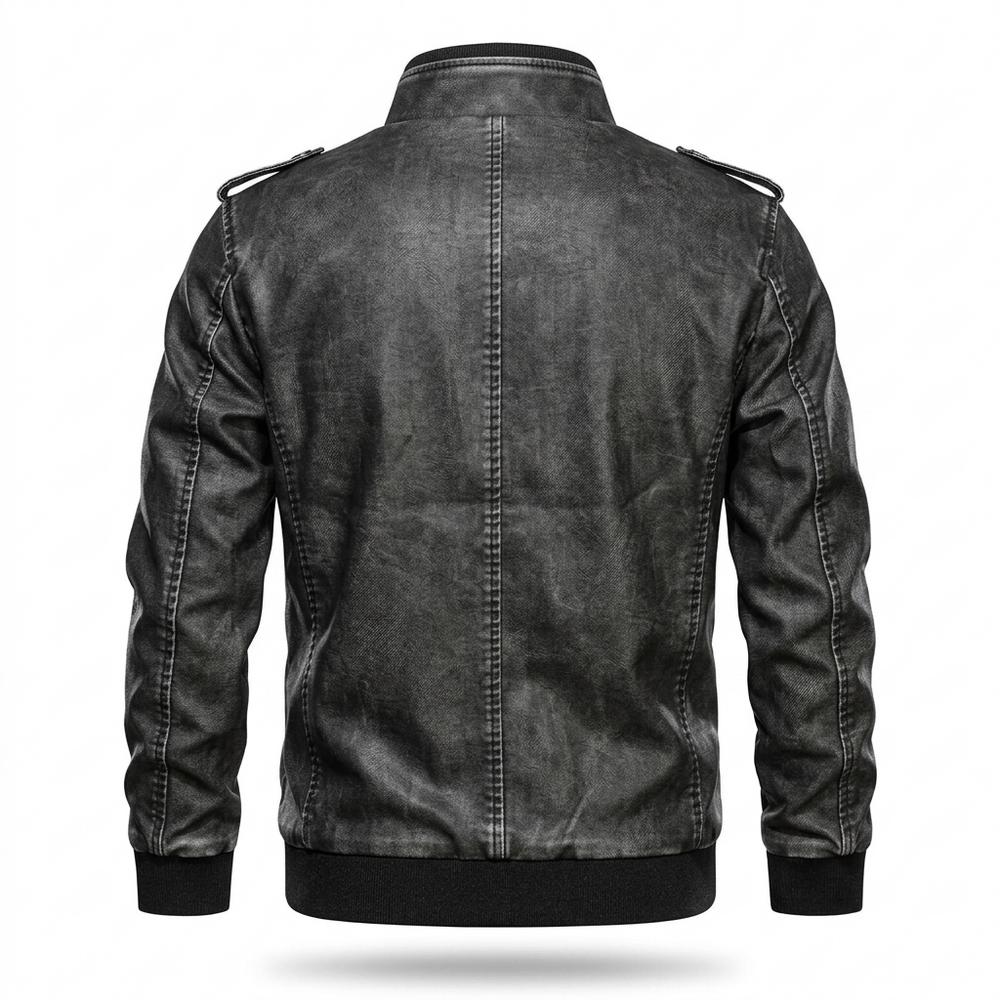 Gentleman Code - Zekat | Gefütterte Gewaschene Lederjacke Herren