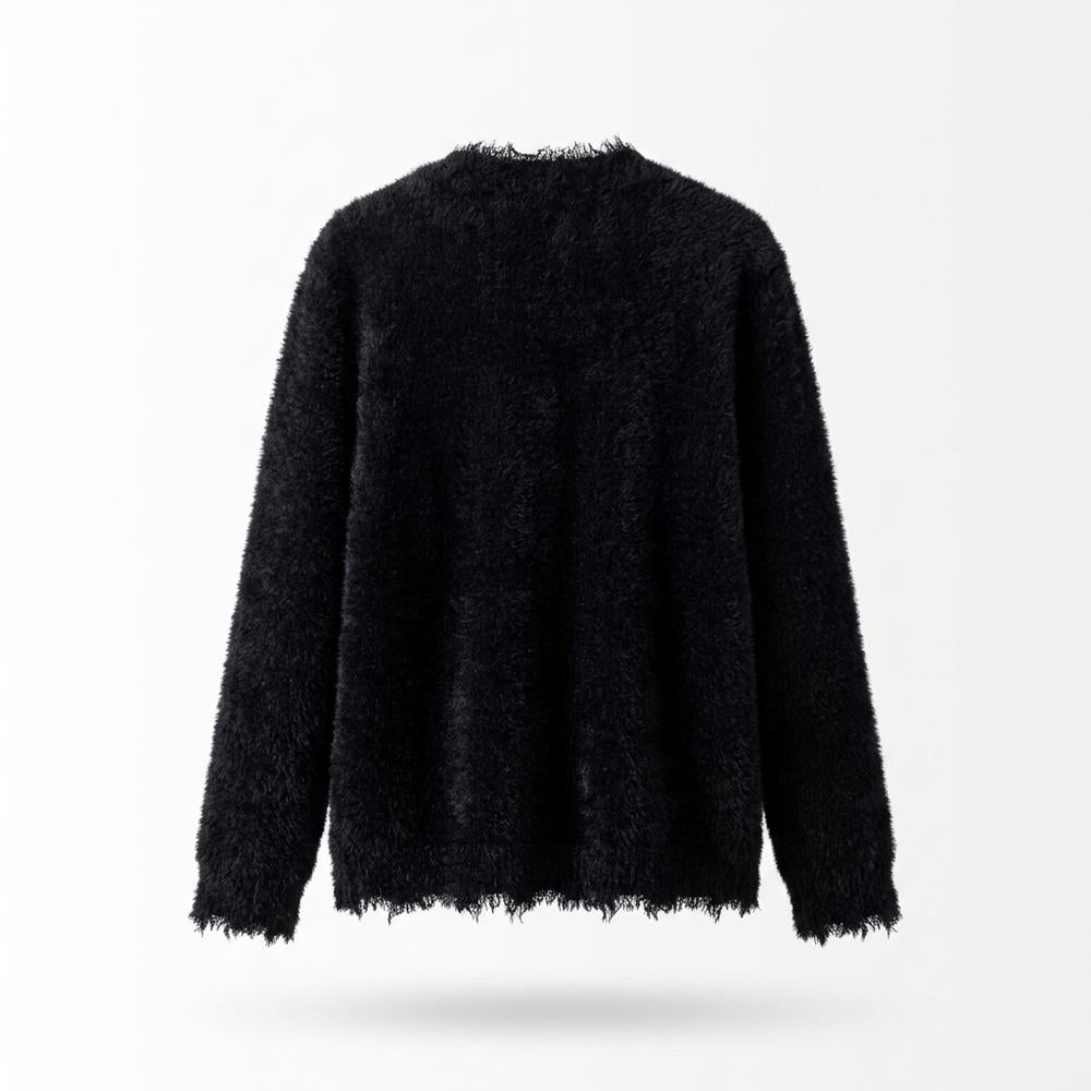 Nobleman Code - Vepol | Flauschig Geknöpft Cardigan Damen