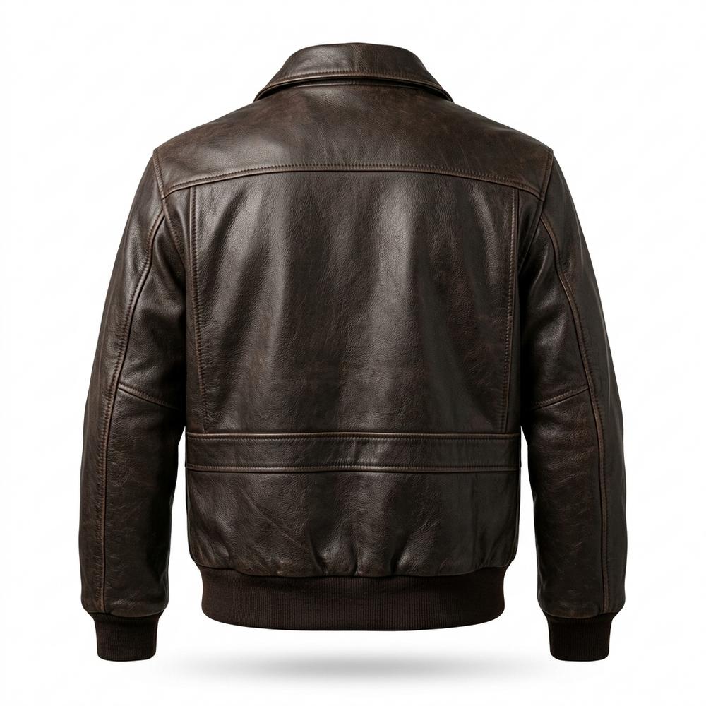 Gentleman Code - Kapov | Gefütterte Gerippte Lederjacke Herren
