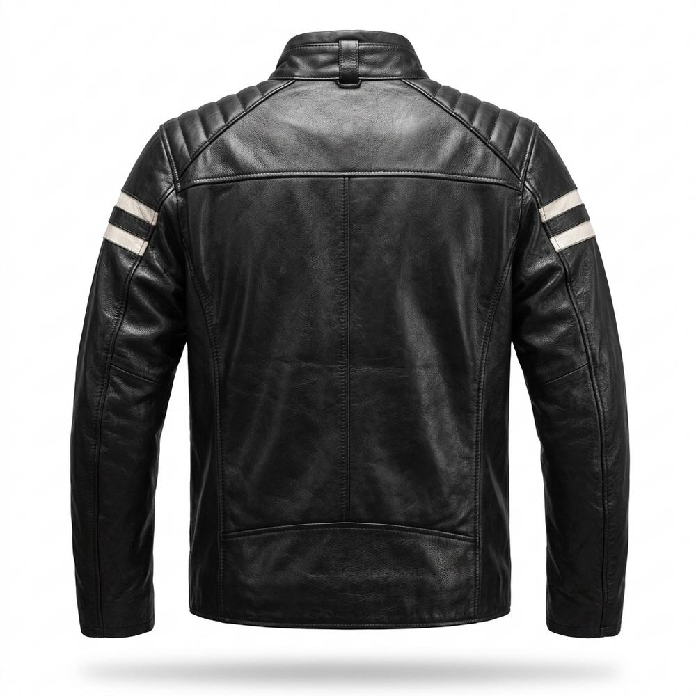Gentleman Code - Yonet | Gesteppte Taillierte Lederjacke Herren