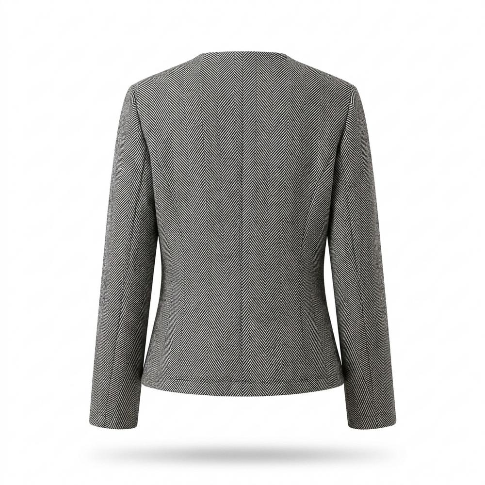 Nobleman Code - Rotut | Fischgratgemustert Tailliert Jacke Damen