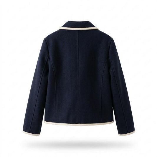 Nobleman Code - Mepit | Kontrastfarben Geknöpft Jacke Damen
