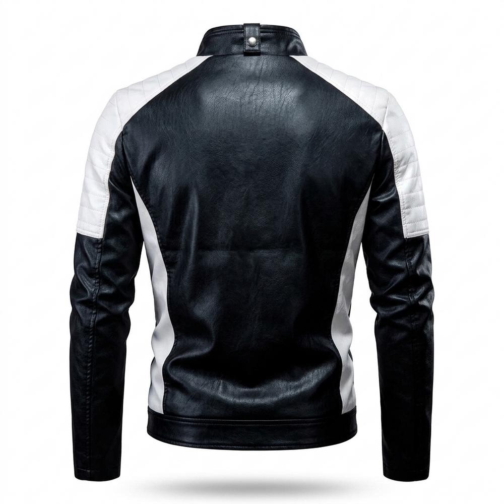 Gentleman Code - Zalen | Zweifarbig Tailliert Lederjacke Herren