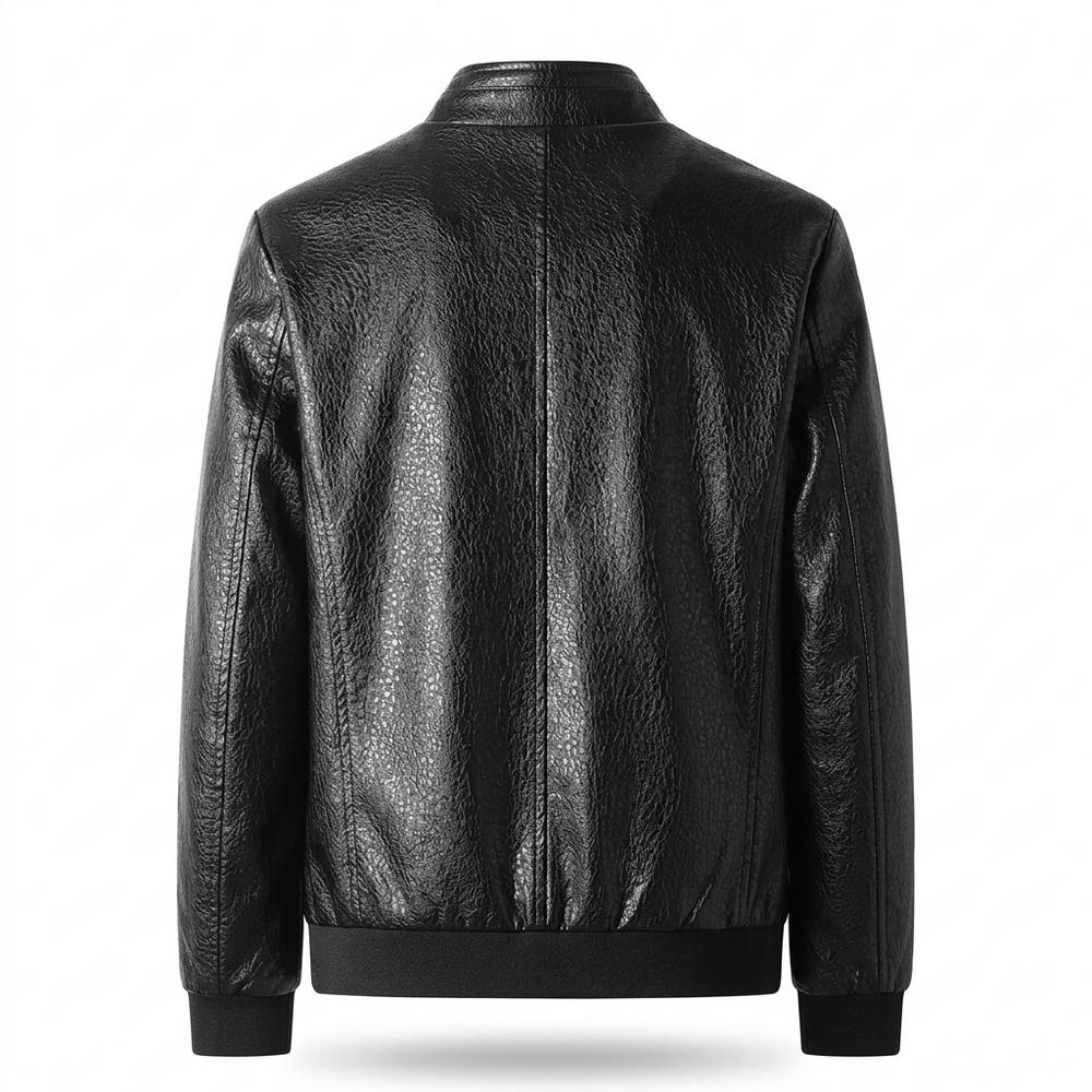 Gentleman Code - Duwad | Gefüttert Strukturiert Lederjacke Herren