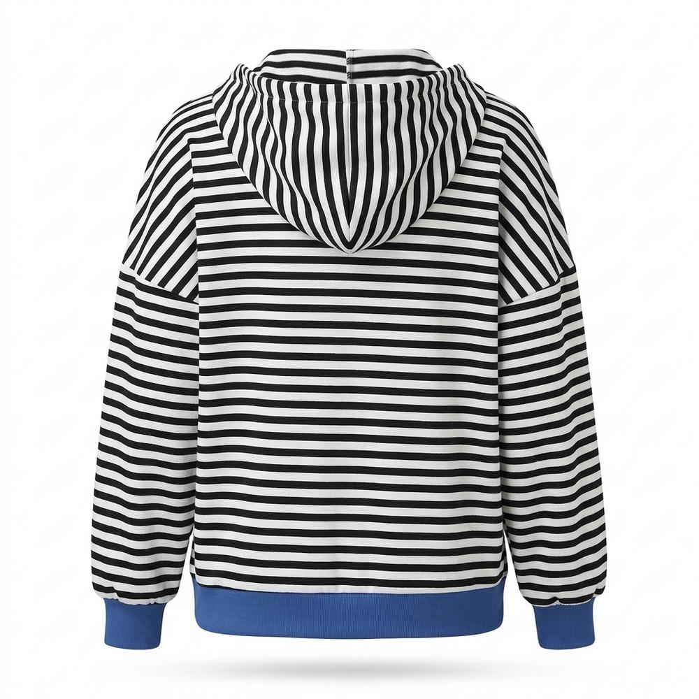 Nobleman Code - Cages | Gestreifter Langärmliger Hoodie Damen