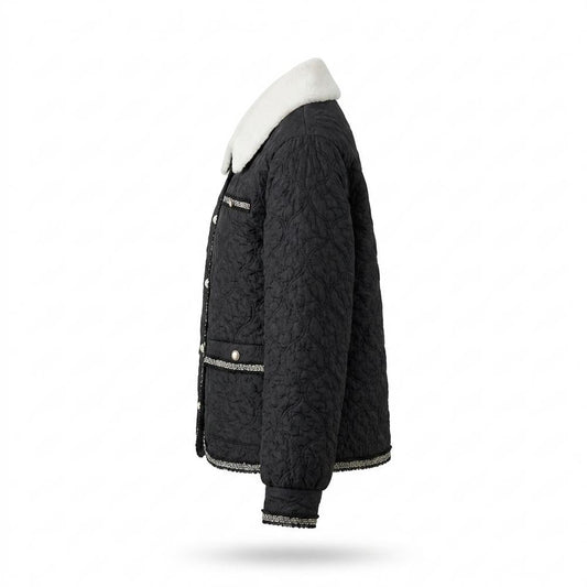 Nobleman Code - Renuv | Gesteppte Strukturierte Jacke Damen