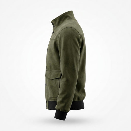 Nobleman Code - Mewat | Geknöpfte Langärmelige Wildleder-Jacke Herren