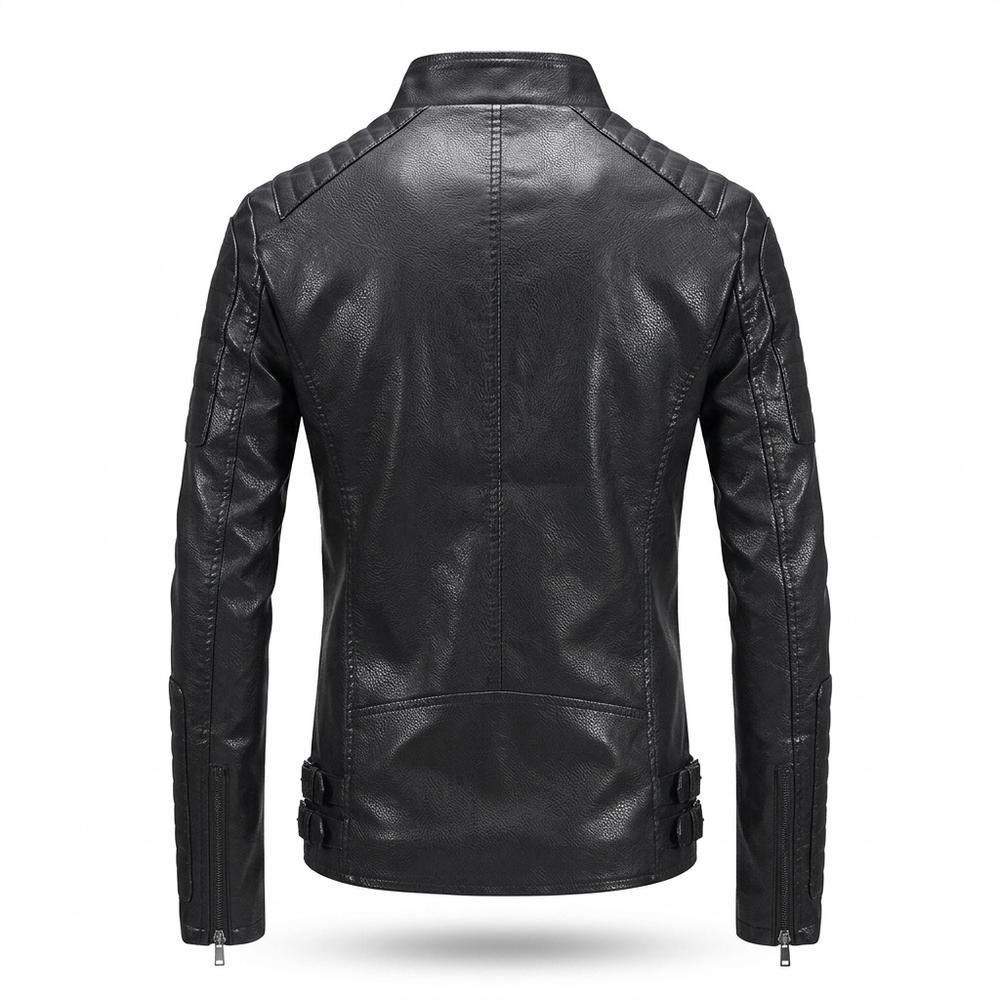 Gentleman Code - Yiwal | Asymmetrisch Gesteppt Lederjacke Herren