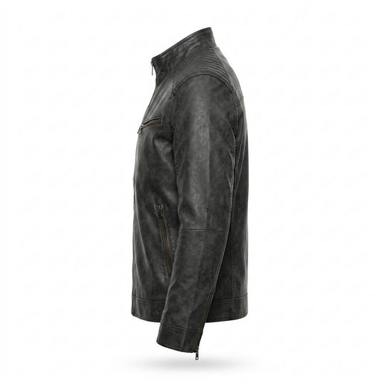 Nobleman Code - Yuvod | Gesteppt Figurbetont Lederjacke Herren